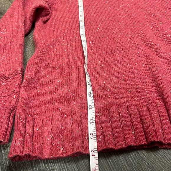 Woolrich Sweater Soft Ruby Heather Button Cowl Neck Size L EUC - Picture 7 of 8